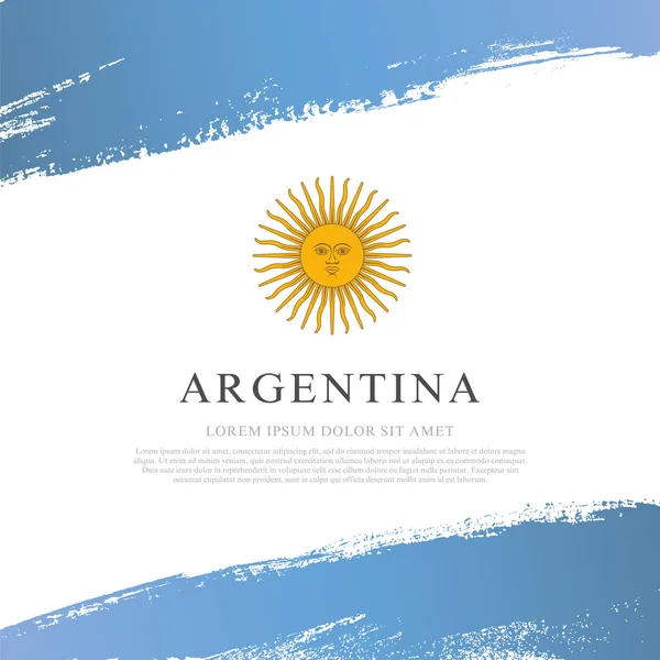 Bandera de Argentina. Ilustración vectorial. Día de la Independencia . — Vector de stock