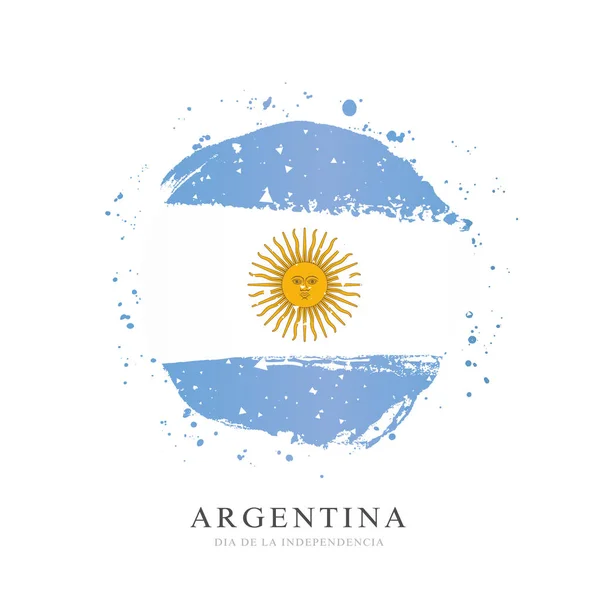 Аргентинский флаг в виде большого круга. Векторные иллюстрации — стоковый вектор