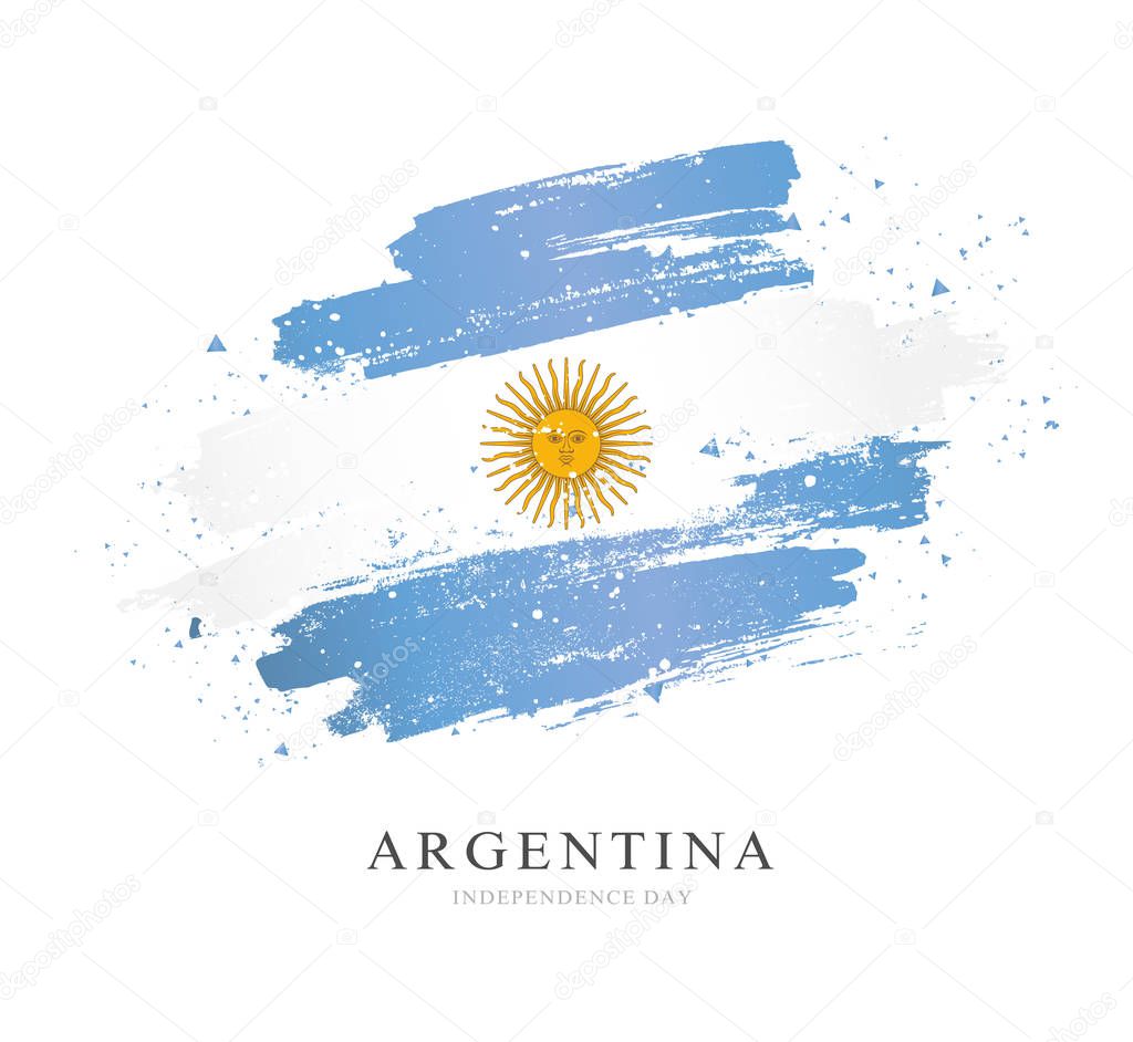 Flag of Argentina. Vector illustration on white background. 