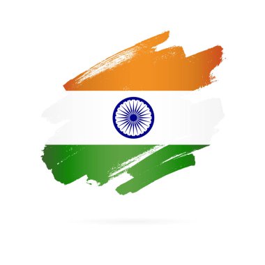 Hint bayrağı. Beyaz arka planda vektör çizimi.