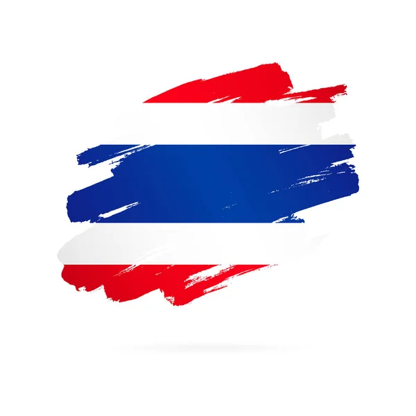 Thajská vlajka. Vektorová ilustrace na bílém pozadí. — Stockový vektor