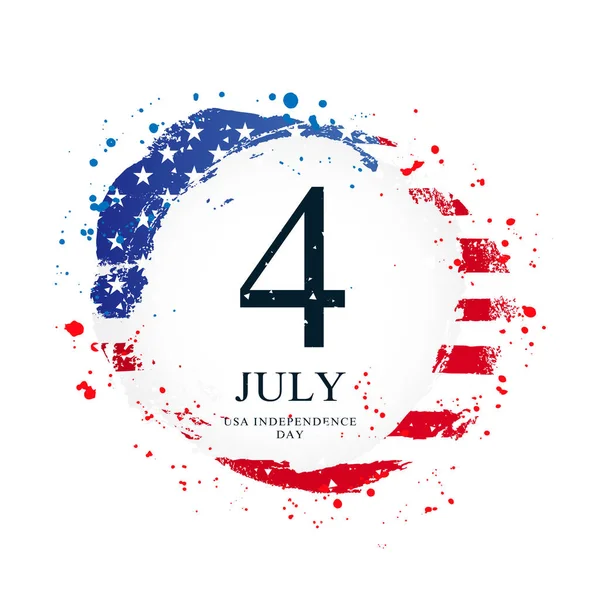 원 모양의 미국 국기입니다. 7월 4일 - 미국 인디펜던스 — 스톡 벡터
