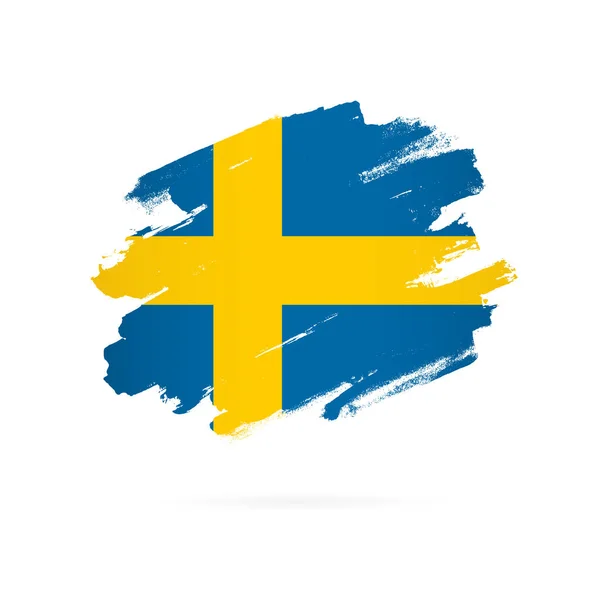Флаг Швеции. Векторная иллюстрация на белом фоне . — стоковый вектор