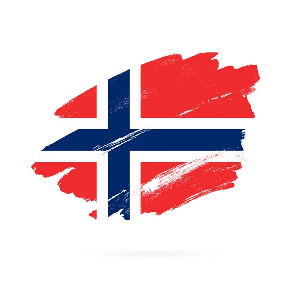 Norwegische Flagge. Vektor-Illustration auf weißem Hintergrund. — Stockvektor
