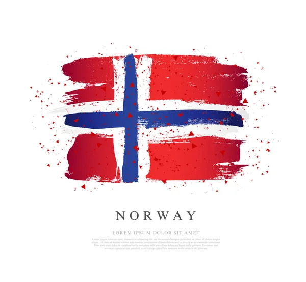 Bandeira da Noruega. Ilustração vetorial. Dia da independência . —  Vetores de Stock