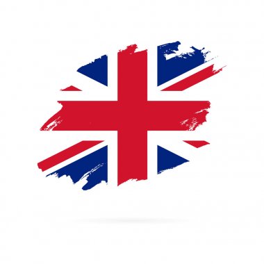 Büyük Britanya bayrağı. Beyaz backgrou üzerinde vektör illüstrasyon