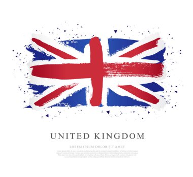 Büyük Britanya bayrağı. Vektör illüstrasyon. Birleşik Krallık.