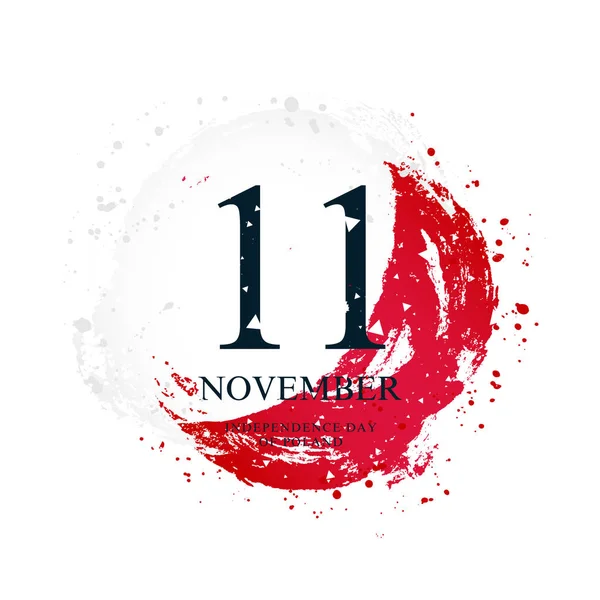 Polská vlajka ve tvaru kruhu. 11. listopadu – nezávislost — Stockový vektor