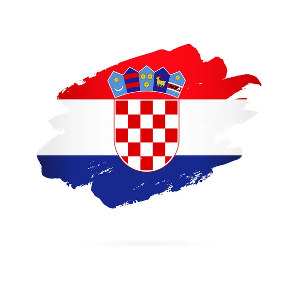 Croatian flag. Vector illustration on white background. — Stock Vector