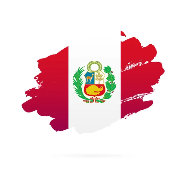 Flagge von Peru. Vektor-Illustration auf weißem Hintergrund. — Stockvektor