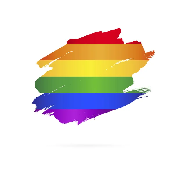 Vlajka LGBT. Mezinárodní symbol. Vektorová ilustrace — Stockový vektor