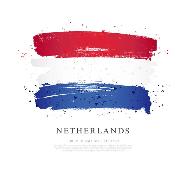 Nederländernas flagga. vektor illustration — Stock vektor