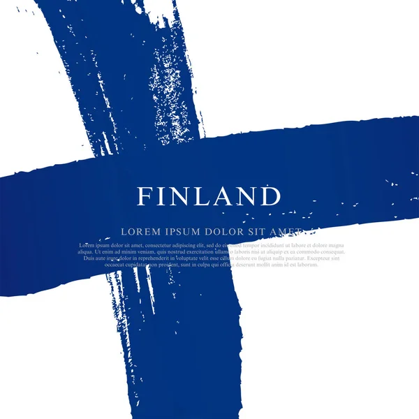 芬兰国旗。手动绘制的笔触。独立日. — 图库矢量图片