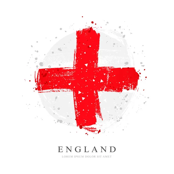 Englische Flagge in Form eines großen Kreises. — Stockvektor