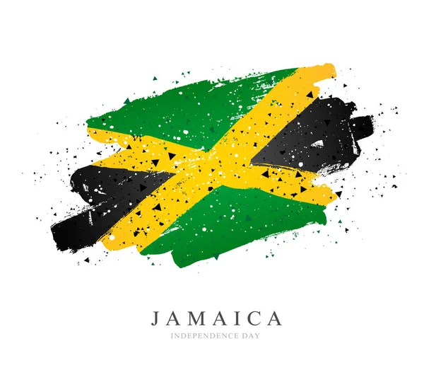 Jamajská vlajka Vektorová ilustrace na bílém pozadí. — Stockový vektor