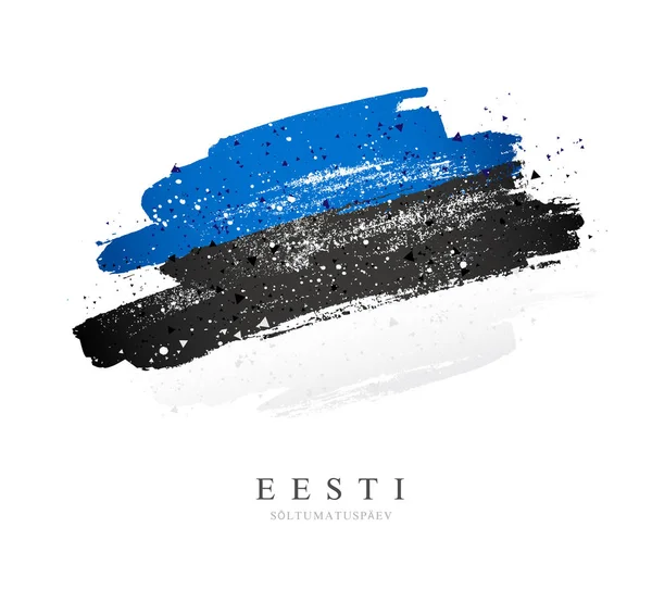 Bandera de Estonia. Ilustración vectorial sobre fondo blanco — Vector de stock