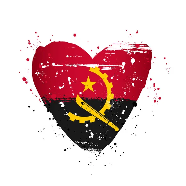 Büyük bir kalp şeklinde Angola bayrağı. 