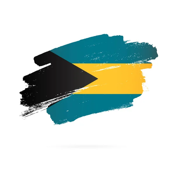 Bahamas-Flagge. Vektor-Illustration auf weißem Hintergrund. — Stockvektor