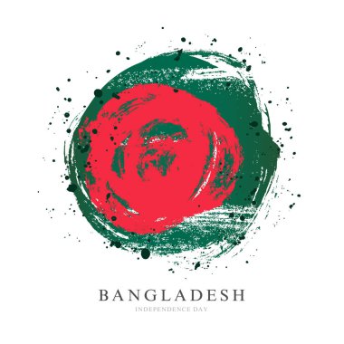 Büyük bir daire şeklinde Bangladeş bayrağı.