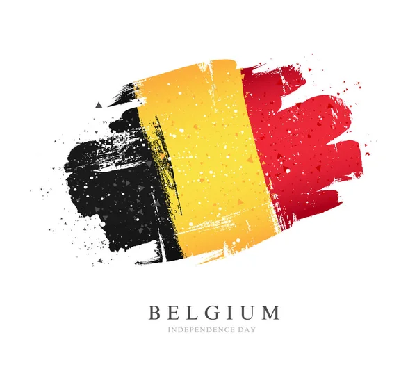 Flagge Belgiens. Vektor-Illustration auf weißem Hintergrund. — Stockvektor