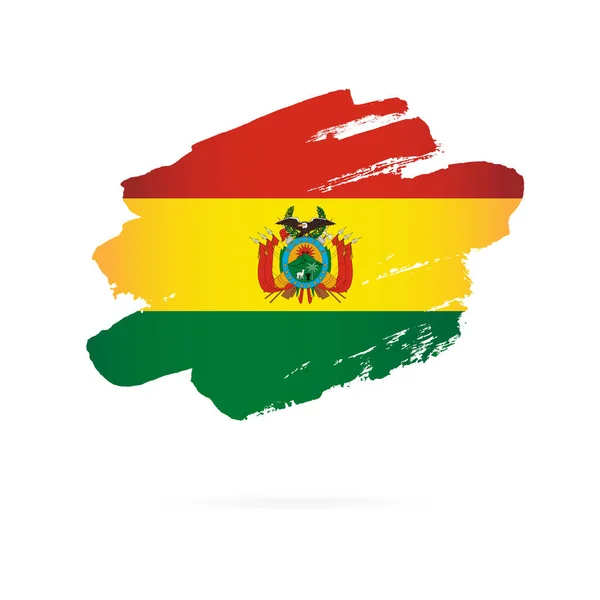 Drapeau de Bolivie. Illustration vectorielle sur fond blanc . — Image vectorielle