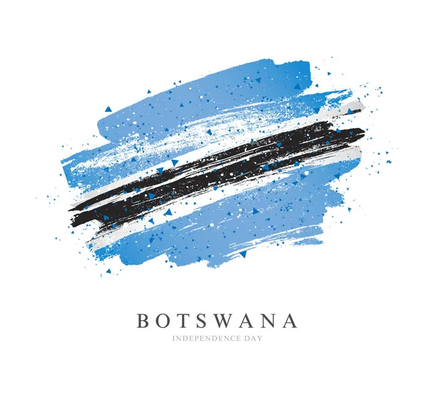Bandera de Botswana. Ilustración vectorial sobre fondo blanco . — Vector de stock