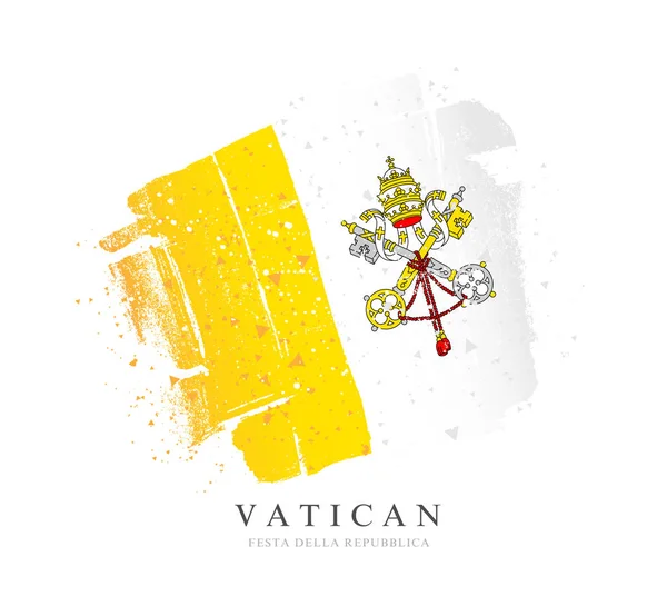Bandeira do Vaticano. Ilustração vetorial sobre fundo branco . — Vetor de Stock