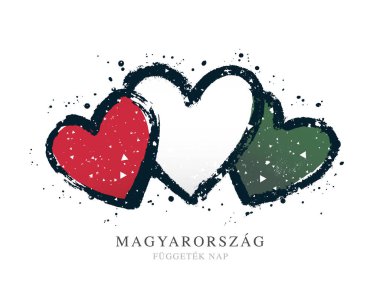 Macar bayrağı üç kalp şeklinde.
