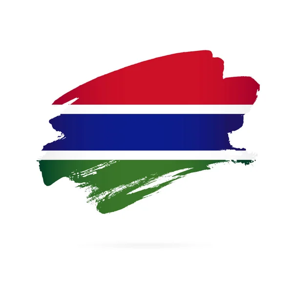 Gambia vlag. Vector illustratie. Rush Strokes — Stockvector