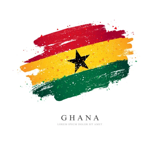 Drapeau Ghana. Illustration vectorielle sur fond blanc . — Image vectorielle