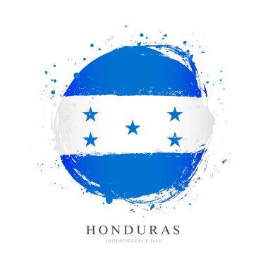 Büyük bir daire şeklinde Honduras bayrağı. 