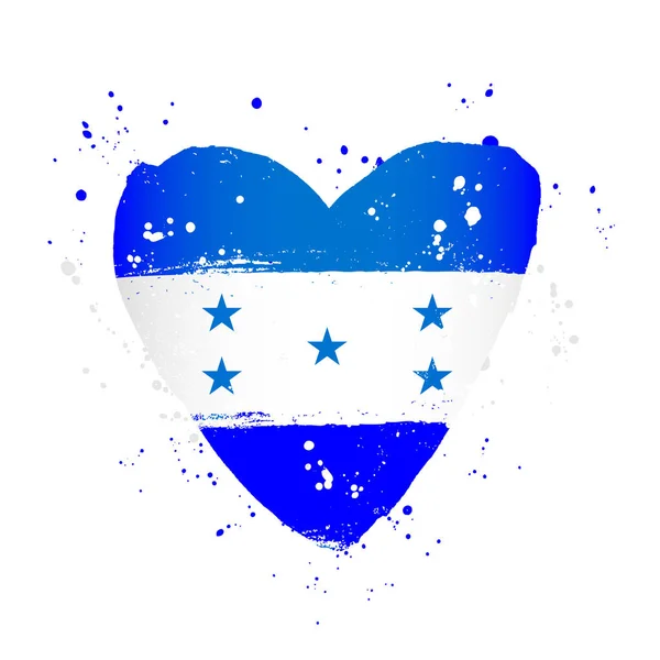 Прапор Гондурасу у вигляді великого серця. — стоковий вектор