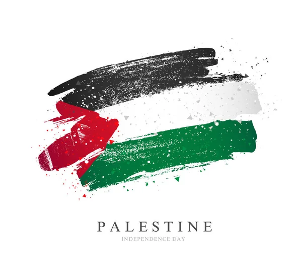 Bandera de Palestina. Ilustración vectorial sobre fondo blanco . — Vector de stock