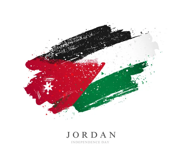 Bandera de Jordania. Ilustración vectorial sobre fondo blanco . — Archivo Imágenes Vectoriales