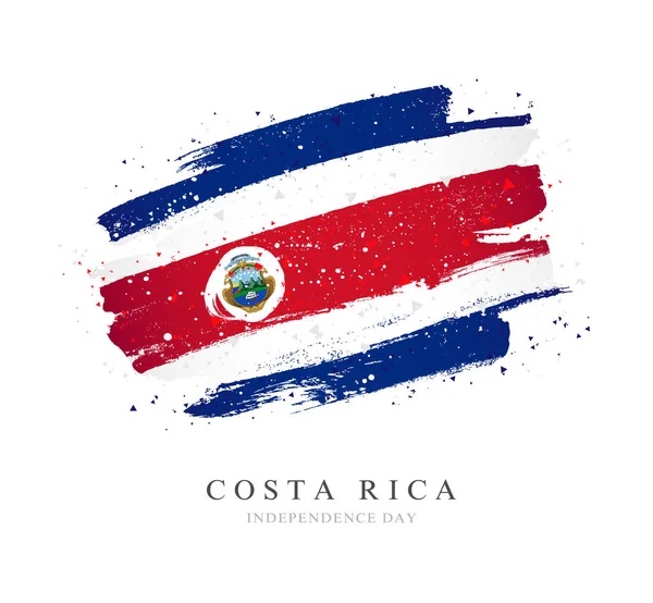 Bandeira da Costa Rica. Ilustração vetorial sobre fundo branco . —  Vetores de Stock