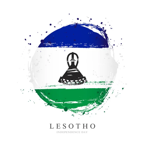 Прапор Лесото у вигляді великого кола. — стоковий вектор