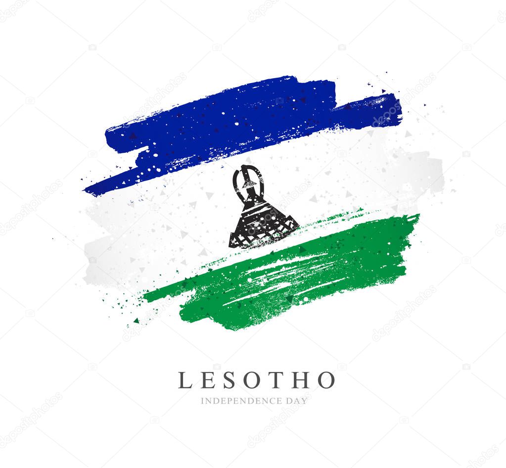 Flag of Lesotho. Vector illustration on a white background.