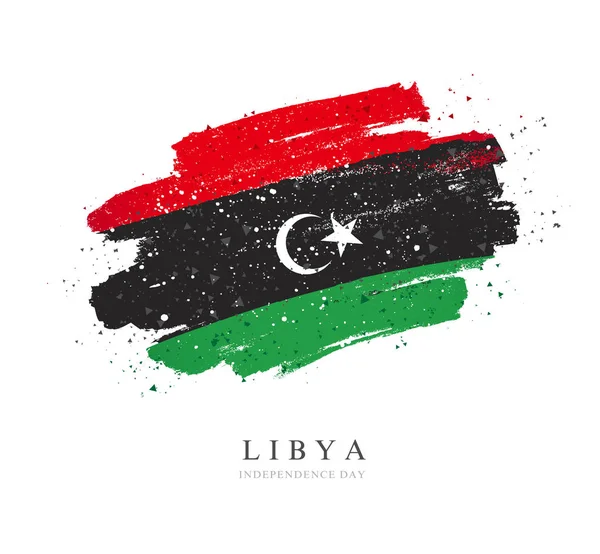 Libya flag. Vector illustration on a white background. — Stock Vector