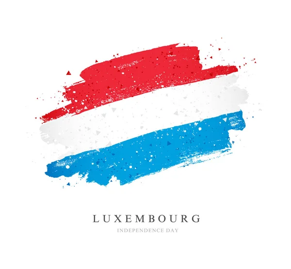 Luxemburgs flagga. Vektor illustration på vit bakgrund. — Stock vektor