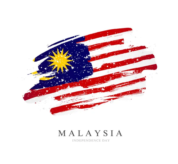 Flag of Malaysia. Vector illustration on a white background. — Stock Vector