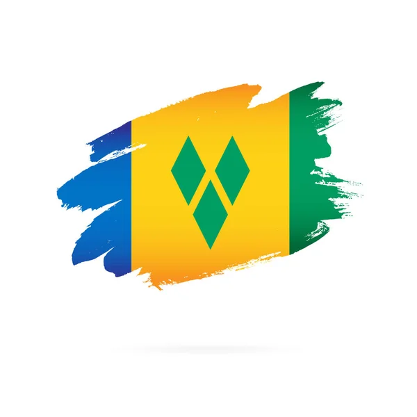 Vlag van saint vincent en de grenadines. vectorillustratie — Stockvector