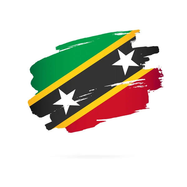 Flag of Saint Kitts and Nevis. Vector illustration — Stock Vector