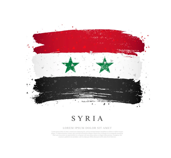 Syrien sjunker. Penseldrag dras för hand. — Stock vektor