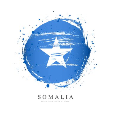 Büyük daire şeklinde Somali bayrağı. 