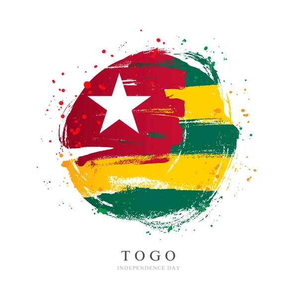 Flaga Togo w kształcie dużego kręgu. — Wektor stockowy