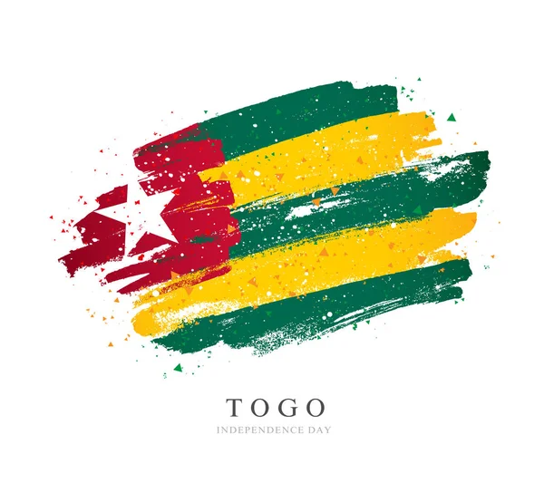 Flaga Togo. Ilustracja wektorowa na białym tle. — Wektor stockowy