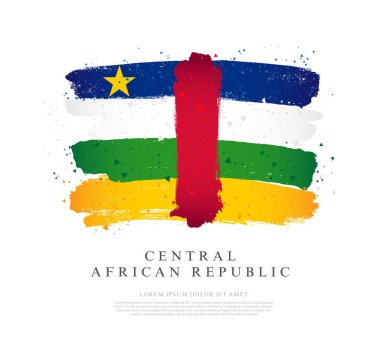 Orta Afrika Cumhuriyeti bayrağı. Fırça darbeleri