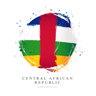 Büyük bir cir şeklinde Orta Afrika Cumhuriyeti Bayrağı