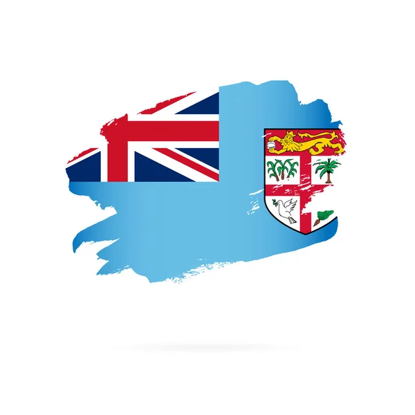 Σημαία Φίτζι. Απεικόνιση διανύσματος. Πινελιές — Διανυσματικό Αρχείο