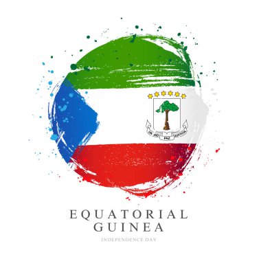 Büyük bir daire şeklinde Ekvator Ginesi bayrağı.